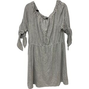 The Vanity Room Off the Shoulder Dress Womens Plus Size 3X Gray French Terry NWT